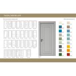 Lacquered Grooved Glass Model 300-C Room Door