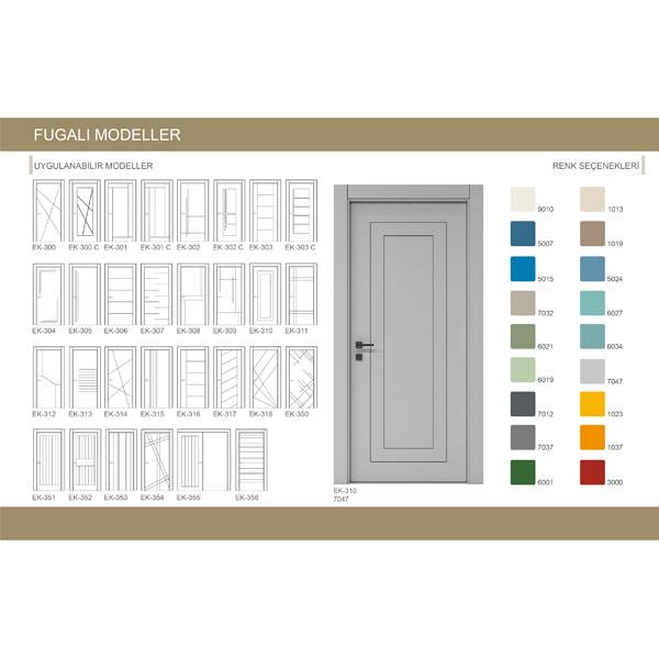 Lacquered Grooved Glass Model 300-C Room Door