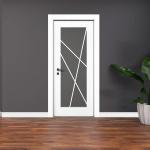 Lacquered Grooved Glass Model 300-C Room Door