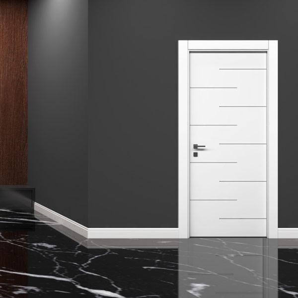 Lacquered Grooved Model 307 Room Door