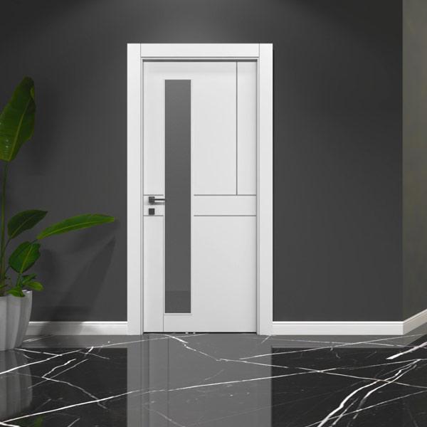 Lacquered Grooved Glass Model 308-C Room Door