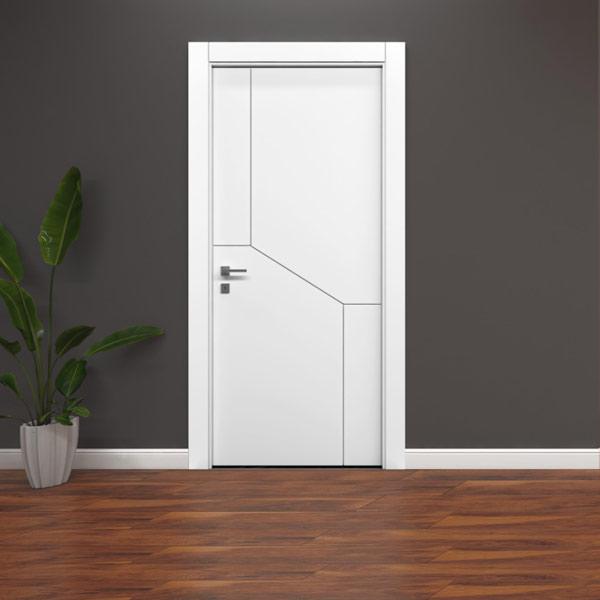 Lacquered Grooved Model 312 Room Door