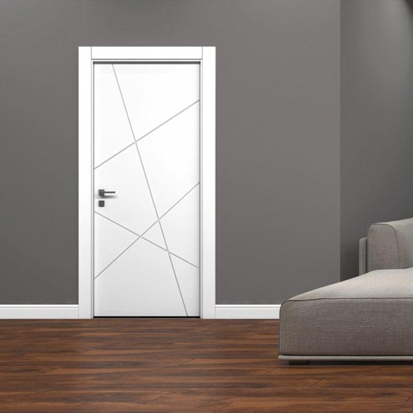 Lacquered Grooved Model 314 Room Door