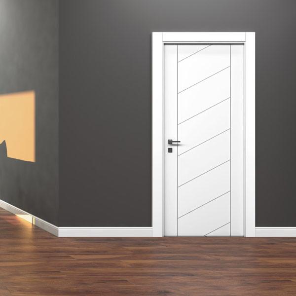 Lacquered Grooved Model 317 Room Door