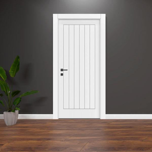 Lacquered Grooved Model 352 Room Door