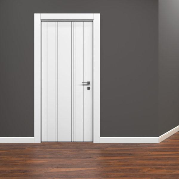 Lacquered Grooved Model 353 Room Door