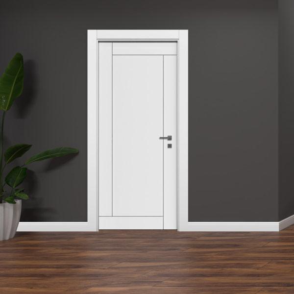 Lacquered Grooved Model 301 Room Door