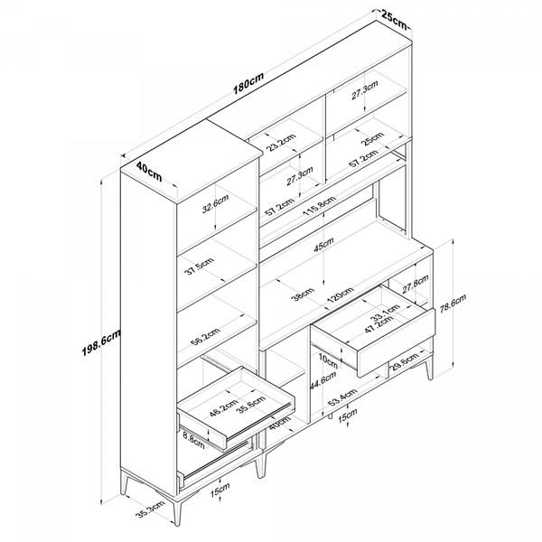 Multi-Purpose Cabinet 10 Doors 1 Drawer Kitchen Pantry Cabinet White