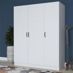 Door Storage Cabinet with 8 Shelves – White Linen Closet for Bedding, Pillows, and More