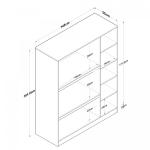 Door Storage Cabinet with 8 Shelves – White Linen Closet for Bedding, Pillows, and More